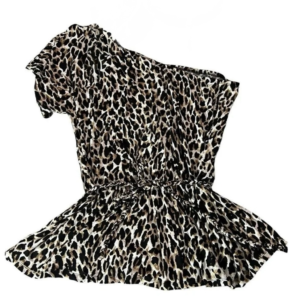 🌸HOST PICK🌸Lane Bryant Leopard Print One Shoulder Top Plus Size 26/28 - Picture 3 of 8